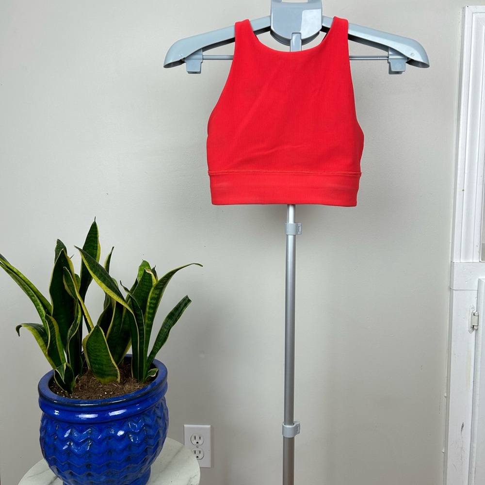 lululemon athletica Red High-Neck Sports Bra